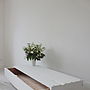 Molton White Coffee Table With Drawer On Castors, thumbnail 9 of 12