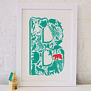 Animal Alphabet Letter B By Lucy Loves This | notonthehighstreet.com