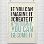'Dream It' Typography Poster, thumbnail 2 of 3