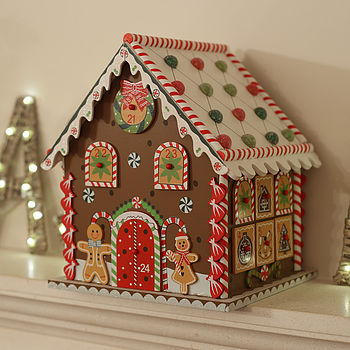 Christmas Gingerbread House Wooden Advent Calendar, 2 of 5