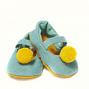 turquoise baby shoes