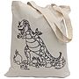 Colour In T Rex Tote Bag, thumbnail 1 of 5