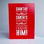 'Santa! I Know Him!' Elf Christmas Card, thumbnail 2 of 4