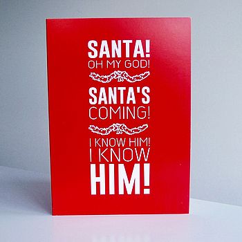 'Santa! I Know Him!' Elf Christmas Card, 2 of 4