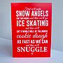 'Snow Angels' Elf Christmas Card, thumbnail 2 of 4
