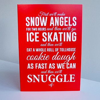 'Snow Angels' Elf Christmas Card, 2 of 4