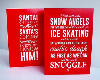 'Snow Angels' Elf Christmas Card, 3 of 4