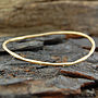 Sapphire Birthstone Gold Plated Silver Stacking Bangle, thumbnail 5 of 6
