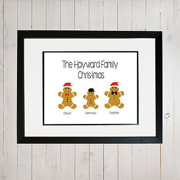 Gingerbread Personalised Family Print, 3 of 5