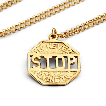 'I’Ll Never Stop’ Gold Necklace, 3 of 4