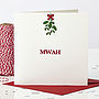 'Mwah' Mistletoe Christmas Card, thumbnail 1 of 2