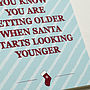 'Young Santa' Funny Christmas Card, thumbnail 2 of 3