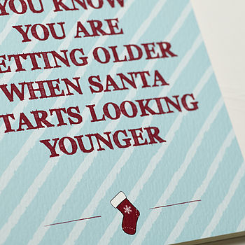 'Young Santa' Funny Christmas Card, 2 of 3