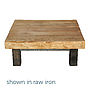 Oak And Iron Large Square Coffee Table, thumbnail 10 of 12
