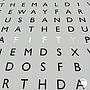 Personalised Word Search Silkscreen Print In 24ct Gold, thumbnail 5 of 8