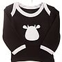 Organic Long Sleeve Top With Cow Applique, thumbnail 1 of 4