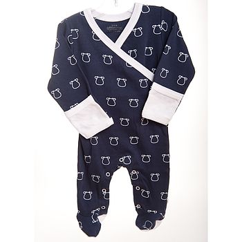 Cow Outline Kimono Footed Romper, 2 of 3