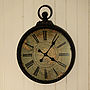 Antique Style Pocket Watch Large Wall Clock, thumbnail 1 of 3