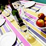 Pure Cotton Colourful Stripy Tablecloth, thumbnail 2 of 3
