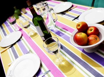Pure Cotton Colourful Stripy Tablecloth, 2 of 3