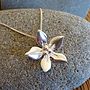 Silver Wildflower Pendant And Chain, thumbnail 4 of 6