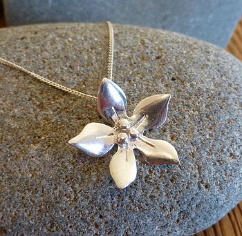 Silver Wildflower Pendant And Chain, 4 of 6