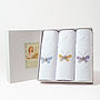 Box Of Three Ladies Hankies: Butterflies, thumbnail 2 of 2
