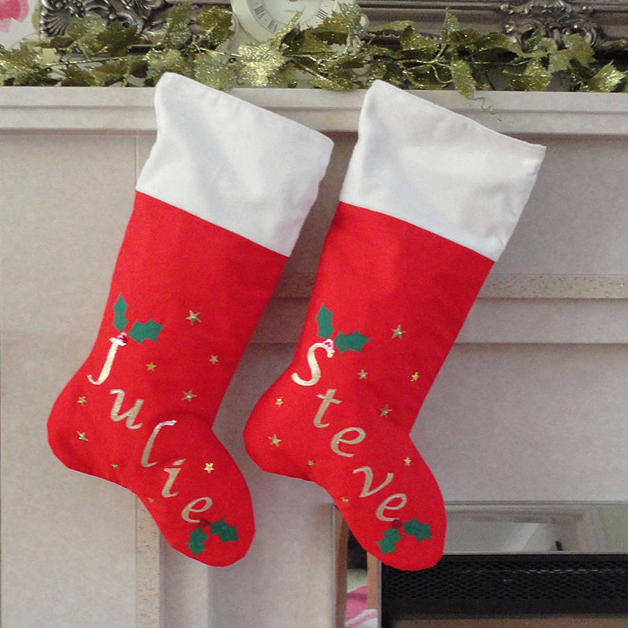personalised santa christmas stocking by cherish handmade ...