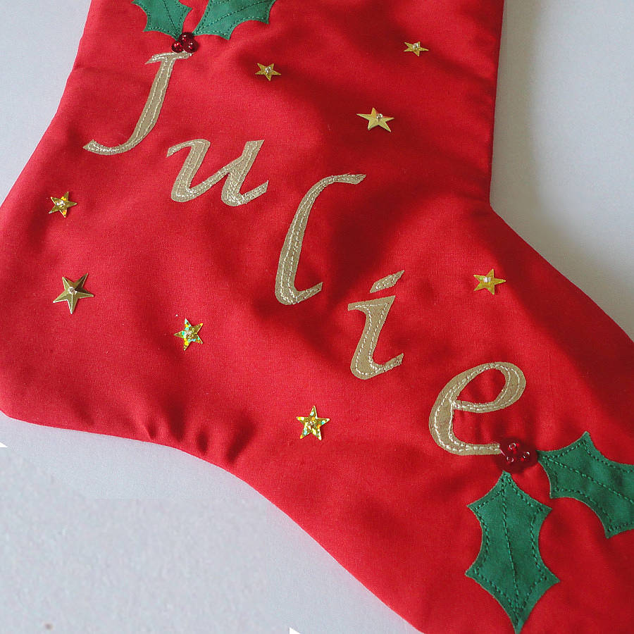 personalised santa christmas stocking by cherish handmade ...