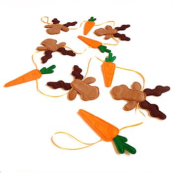 Felt Rudolph And Carrot Christmas Bunting, 3 of 5