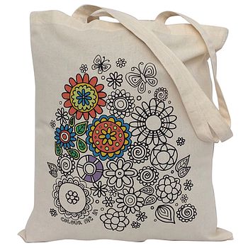 Colour In Flowers Tote Bag, 3 of 6