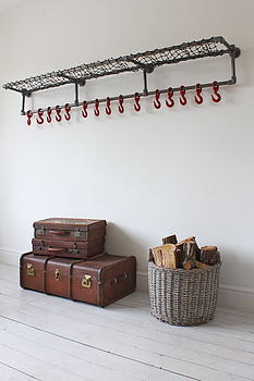 Lewis Industrial Luggage And Coat Rack, 2 of 8
