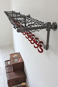 Lewis Industrial Luggage And Coat Rack, 5 of 8