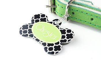 Personalised Clover Pet Tag Bone Shaped, 10 of 11