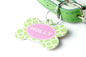 Personalised Clover Pet Tag Bone Shaped, 9 of 11