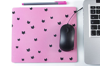 Personalised Cat Mouse Mat Rectangle, 3 of 4