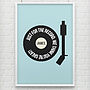 Personalised 'Just For The Record' Print, thumbnail 1 of 3