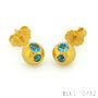 Gold Gemset Orb Earrings, thumbnail 6 of 8
