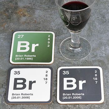 Personalised Periodic Table Coaster, 2 of 4