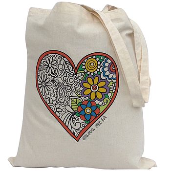 Colour In Heart Tote Bag, 2 of 5