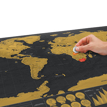 Deluxe Edition World Scratch Map By The Little House Shop ...