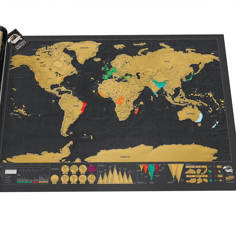 Scratch Map Of The World Travel Edition Deluxe Scratch Off Map | My XXX ...