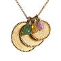 18ct Gold Vermeil Pearled Medals Necklace, thumbnail 1 of 8
