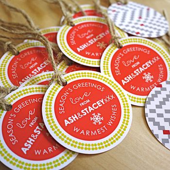 Pack Of 12 Personalised Christmas Tags, 5 of 6