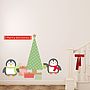 Christmas Penguin Fabric Wall Sticker, thumbnail 1 of 2