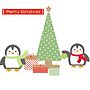 Christmas Penguin Fabric Wall Sticker, thumbnail 2 of 2