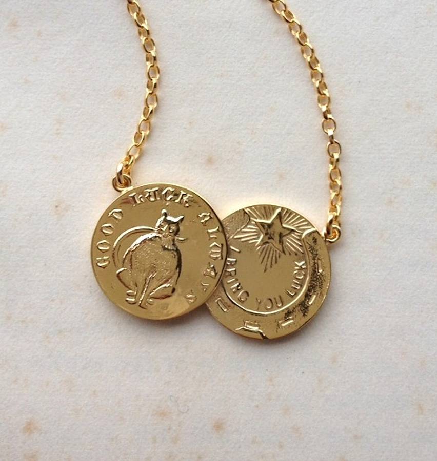 double coin necklace by becca jewellery | notonthehighstreet.com