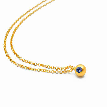 Gold Gemstone Orb Necklace, 2 of 7