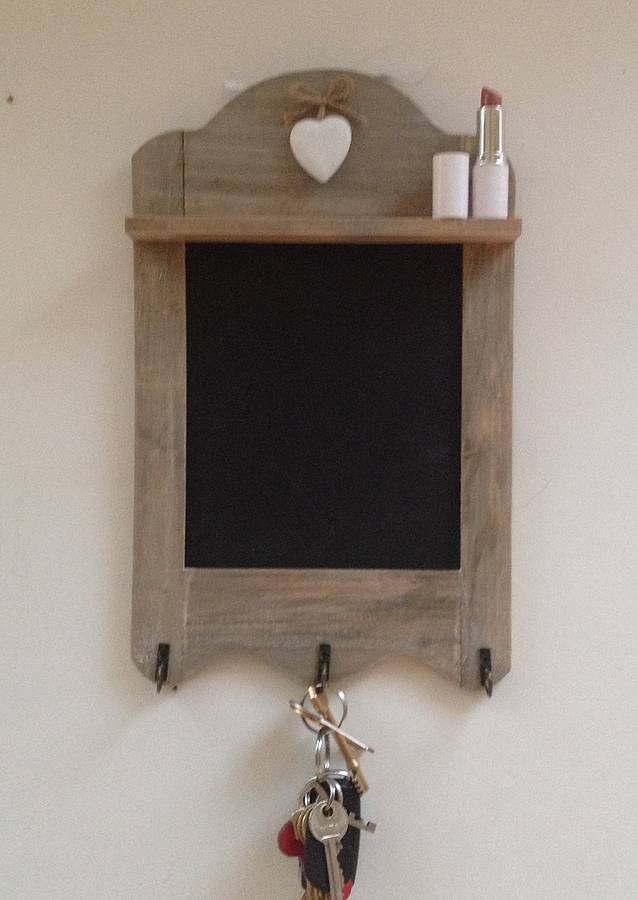 Wooden Chalk Board With Hooks And Shelf By Solesmith   Original Wooden Chalk Board With Hooks And Shelf 