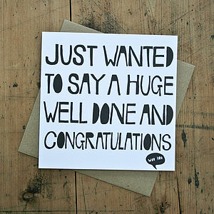 'Well Done' Card By Prudence Loves...
